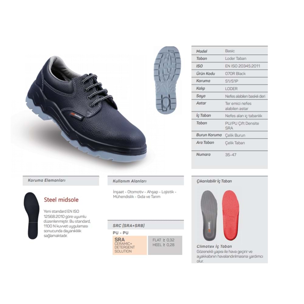 Mekap Loder R 070 Ayakkabı - 42 - ST00023-SİYAH-42