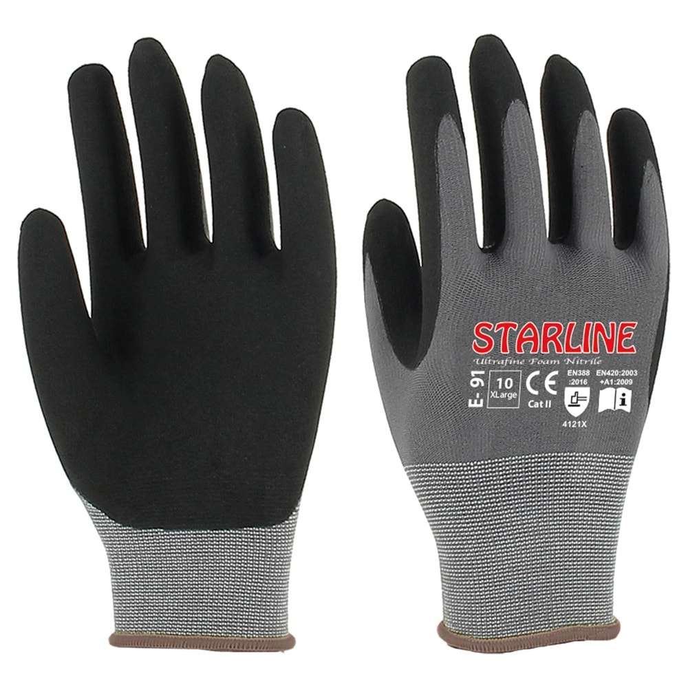 STARLİNE E-91 ELDİVEN KÖPÜK NİTRİL ELDİVEN 4121X (10)