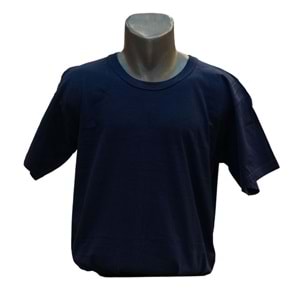 SIFIR YAKA T-SHİRT - LACİVERT - L