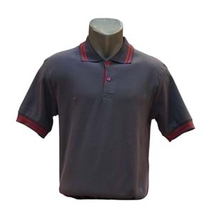 Altınyaşam Polo Yaka Çizgili T-shirt - FÜME - L