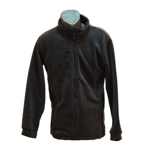 ÜÇ CEP FERMUARLI POLAR CEKET - FÜME - XXL