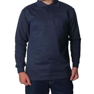 POLO YAKA SWEAT LACİVERT-XXXXL