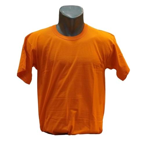 SIFIR YAKA T-SHİRT - TURUNCU - L