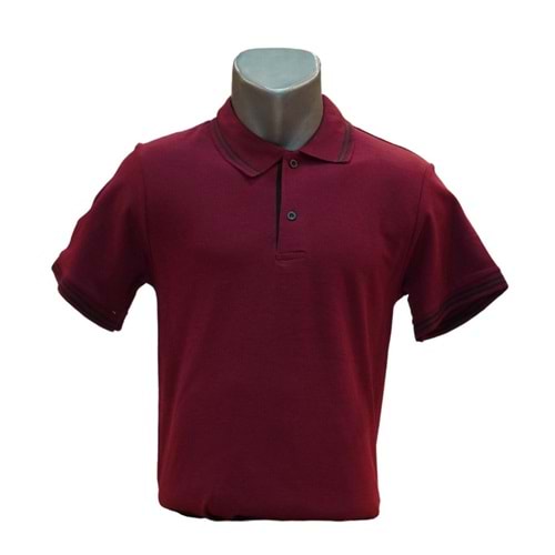 Altınyaşam Polo Yaka Çizgili T-shirt - BORDO - S