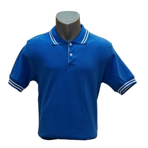 Altınyaşam Polo Yaka Çizgili T-shirt - SAX - XL
