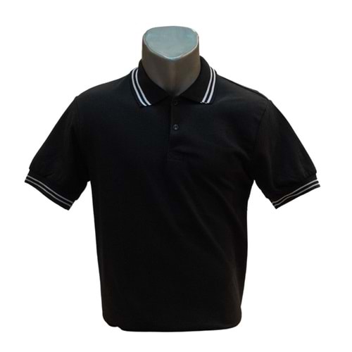Altınyaşam Polo Yaka Çizgili T-shirt - SİYAH - XL