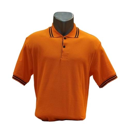 Altınyaşam Polo Yaka Çizgili T-shirt- TURUNCU - S