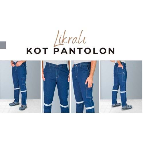 KOT PANTOLON YAN CEP - LACİVERT - M