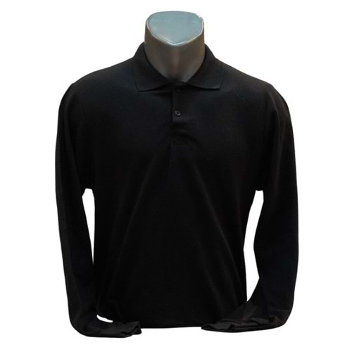 Altınyaşam Polo Yaka Uzun Kol Sweatshirt - SİYAH - S