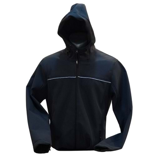 SOFTSHELL KAPŞONLU İŞ MONTU - LACİVERT - S