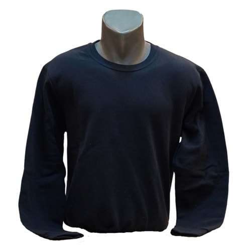 SIFIR YAKA UZUN KOL SWEAT - LACİVERT - M