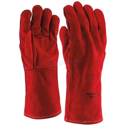 ARAN ROCK SAFETY FLAMEFOX-R-6A KIRMIZI DERİ KAYNAKÇI ELDİVENİ