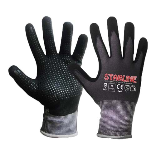 STARLİNE E-92 DOTLU KÖPÜK NİTRİL ELDİVEN 4121X(10)