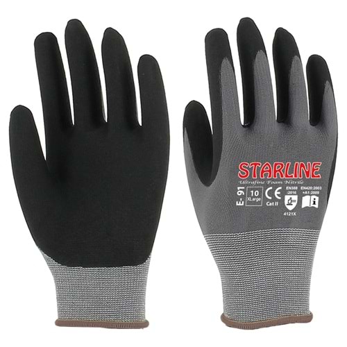 STARLİNE E-91 ELDİVEN KÖPÜK NİTRİL ELDİVEN 4121X (10)
