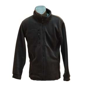 ÜÇ CEP FERMUARLI POLAR CEKET - FÜME - XXL